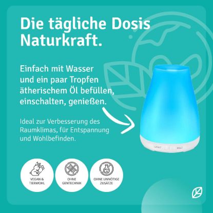 Compact Aroma Diffuser White with LED Lighting