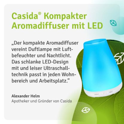 Compact Aroma Diffuser White with LED Lighting