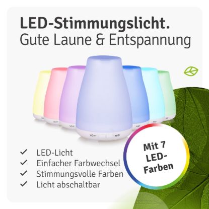 Compact Aroma Diffuser White with LED Lighting