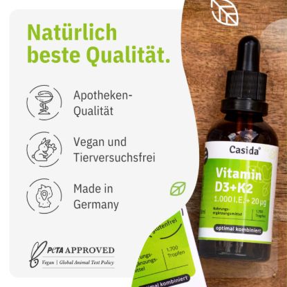 Vitamin D3 + K2 Drops 50 ml Vegan