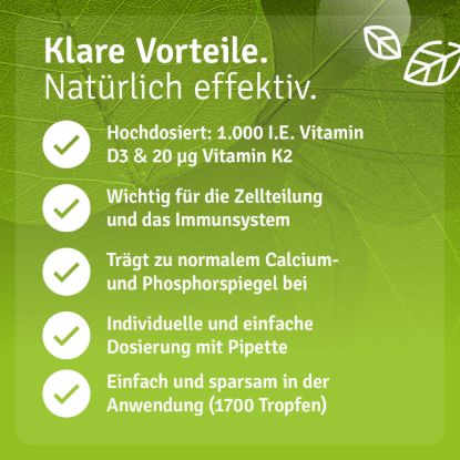 Vitamin D3 + K2 Drops 50 ml Vegan