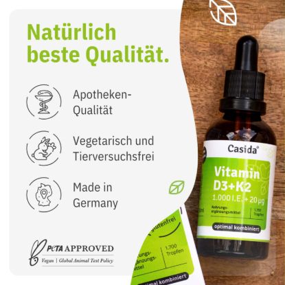 Vitamin D3 + K2 Drops 50 ml Vegan