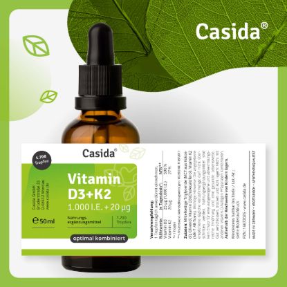 Vitamin D3 + K2 Drops 50 ml Vegan