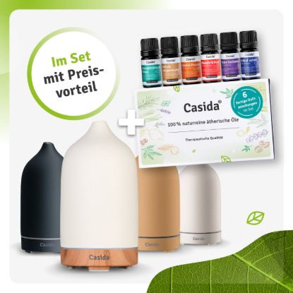 Ceramic Aroma Diffuser with Fragrance Blends Top 6 Set — Black