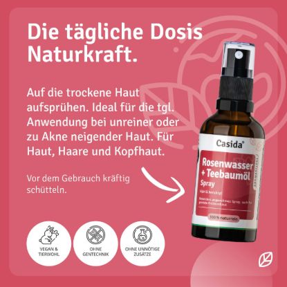Rose Water + Tea Tree Oil Spray