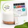 Aroma Diffuser in Wood Look with the Top 6 Fragrance Blends as a Set