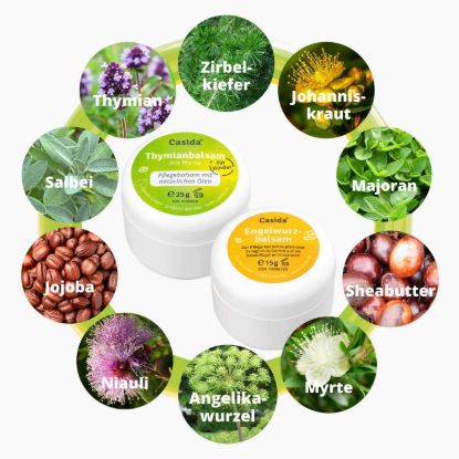 Counter display including 8x angelica balm & 8x thyme balm for children - B2B