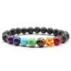 Chakra Bead Bracelet for Essential Oils, 8 Mm Natural Stone Beads