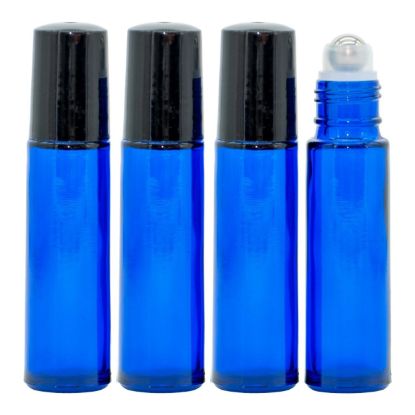 Roll on Bottle 10 Ml Blue Glass Essential Oils Set of 4
