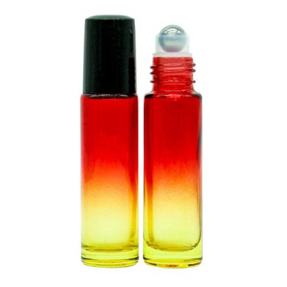 Roll on Bottle 10 Ml Yellow/Red Glass Essential Oils Set of 2