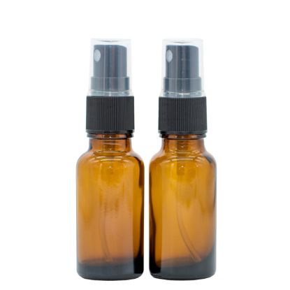 Spray Bottle 20 Ml / Spray Head Brown Glass Essential Oils Set of 2