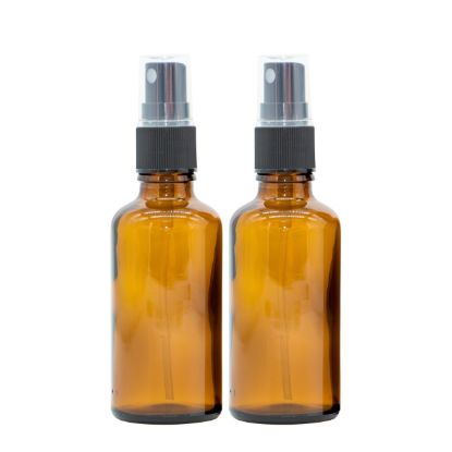 Spray Bottle 50 Ml / Spray Head Brown Glass Essential Oils Set of 2