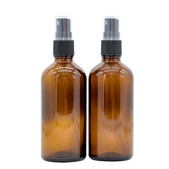 Spray Bottle 100 Ml / Spray Head Brown Glass Essential Oils Set of 2