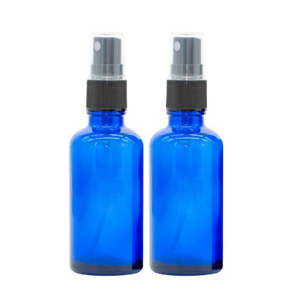 Spray Bottle 50 Ml / Spray Head Blue Glass Essential Oils Set of 2