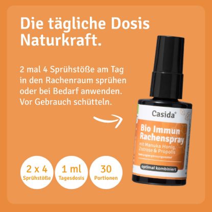 Bio Immun Throat Spray with Manuka Honey, Cistus & Propolis