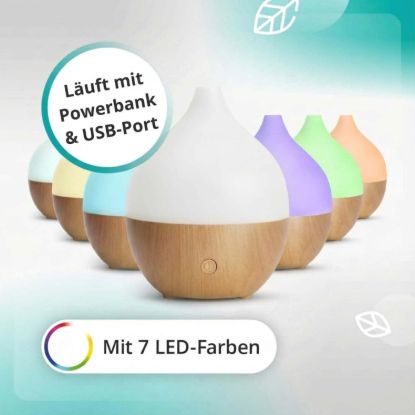 Compact Aroma USB Diffuser with LED for Essential Oils, 100 ml
