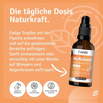 Organic cold-pressed Castor Oil for Skin, Hair & Eyelashes