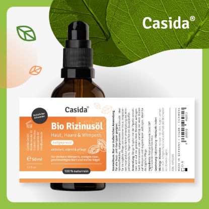 Organic cold-pressed Castor Oil for Skin, Hair & Eyelashes