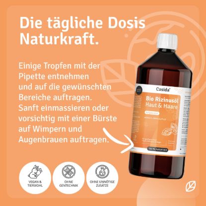 Bio Castor Oil 1000 ml cold-pressed