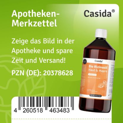 Bio Castor Oil 1000 ml cold-pressed