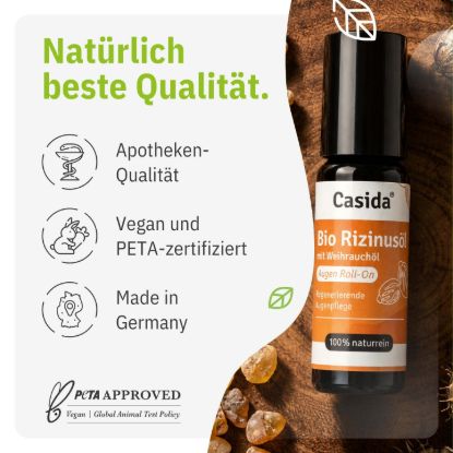 Bio Castor Oil Eye Roll-On with Frankincense Oil