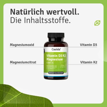 Vitamin D3 K2 Magnesium 5000 I.E. Kapseln