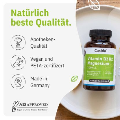 Vitamin D3 K2 Magnesium 5000 I.E. Kapseln