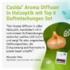 Aroma Diffuser in Wood Look with the Top 6 Fragrance Blends as a Set