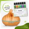 Aroma Diffuser in Wood Look with Top 6 Essential Oils Set
