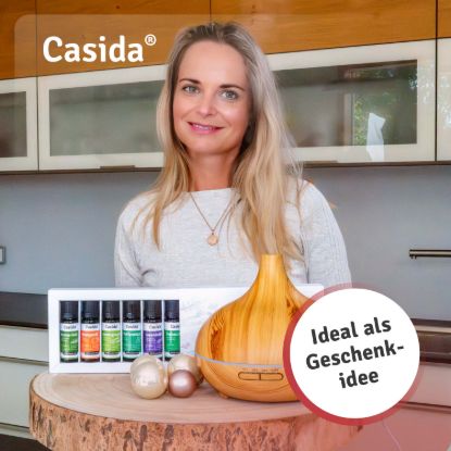 Aroma Diffuser in Wood Look with Top 6 Essential Oils Set