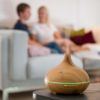 Aroma Diffuser in Wood Look with Top 6 Essential Oils Set