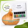 Aroma Diffuser in Wood Look with Top 6 Essential Oils Set