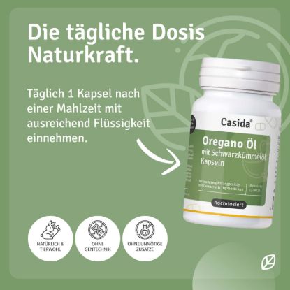 Oregano Öl mit Schwarzkümmelöl Kapseln