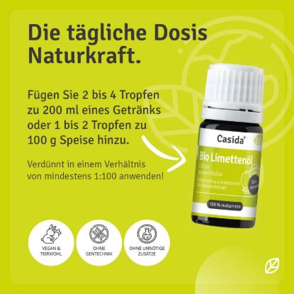 Bio Limettenöl zum Verzehr innerlich