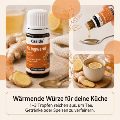 Bio Ingweröl zum Verzehr innerlich