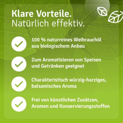 Weihrauchöl Bio zum Verzehr innerlich