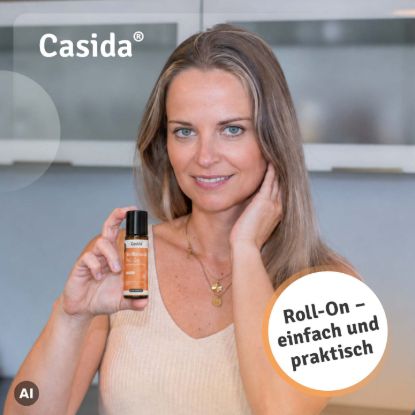 Rizinusöl Bio Roll-On mit Rosenquarz-Roller