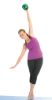 Gymnastic ball standard, unvarnished — red