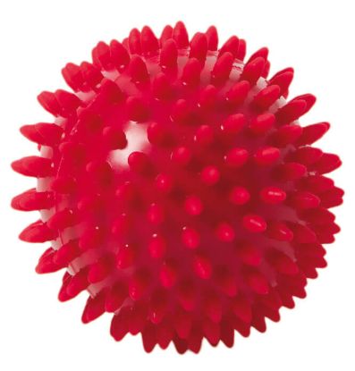 Spiky massage ball, 9 cm — red