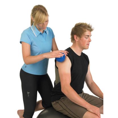 Spiky Massage Ball 10 cm 2er-Set — blue
