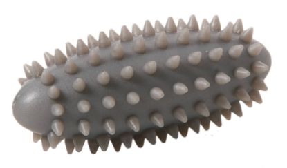 Spiky Massage Ball long 11 x 5 cm — silver