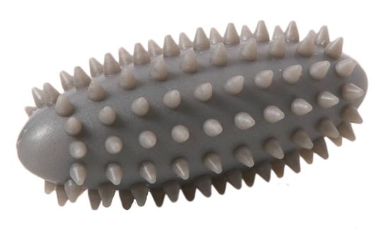 Spiky Massage Ball long 11 x 5 cm — silver
