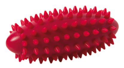 Spiky Massage Ball long 11 x 5 cm — red