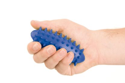 Spiky Massage Ball long 11 x 5 cm — blue