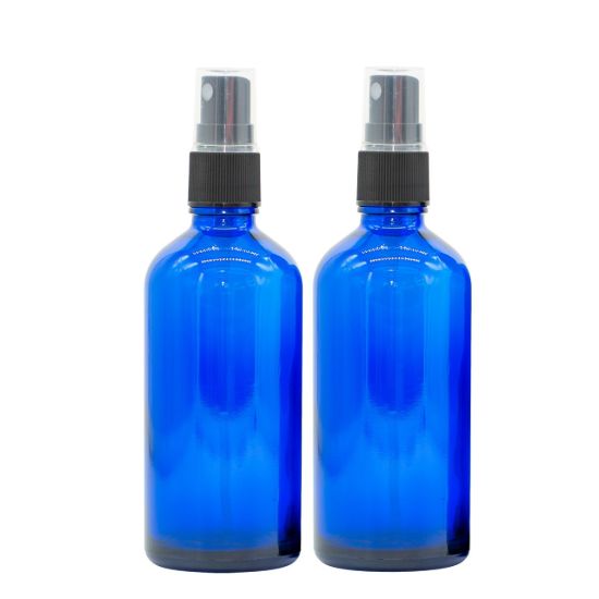 Bild von Spray Bottle 100 ml / Spray Head Blue Glass Essential Oils Set 2 - B2B