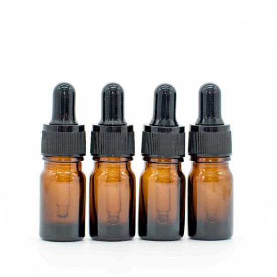 Picture of Dropper Bottle 5 ml / Dropper Brown Glass Essential Oils Set of 4 - B2B