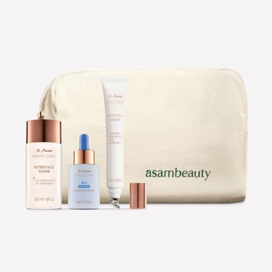 M. Asam MAGIC CARE Optimizing care routine for complexion & eye area in gift set 3-piece with cosmetic bag