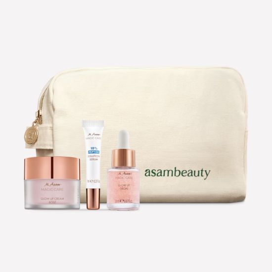 M. Asam MAGIC CARE Glow care routine for a rosy, fresh complexion in a 3-piece gift set with cosmetic bag