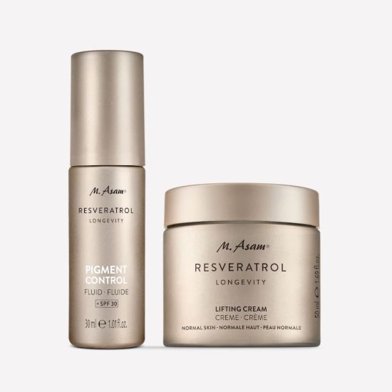 M. Asam RESVERATROL LONGEVITY Pigment Control Fluid SPF 30 & Lifting Face Cream