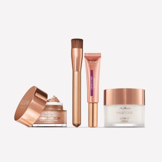 M. Asam MAGIC FINISH Glow Make-up Set with Radiance Finish & Eyelash Booster 4-Piece